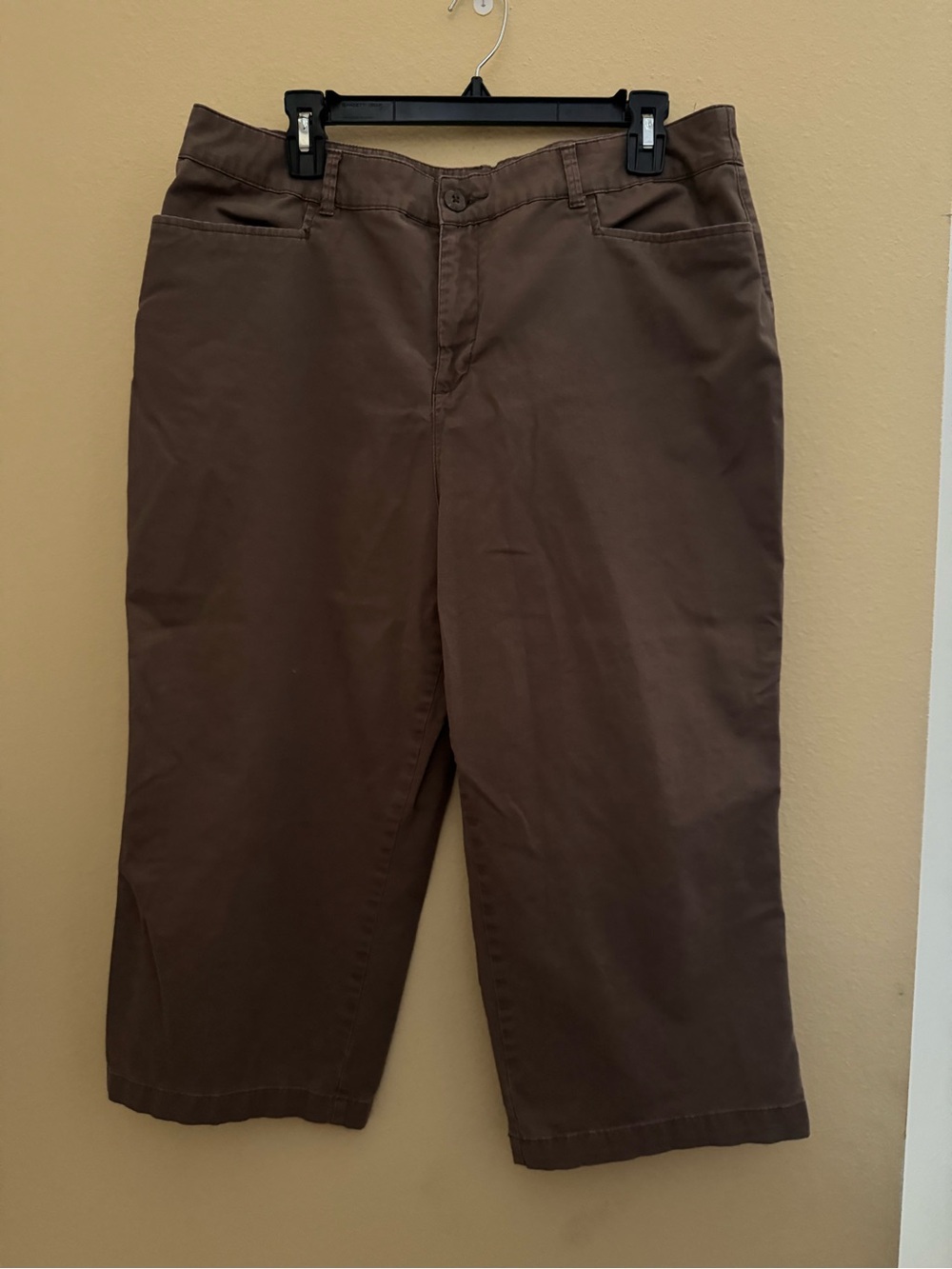 Croft & Barrow  Brown Cotton Blend Casual Slacks